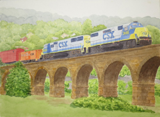 Last Train CSX Viaduct Belmont County